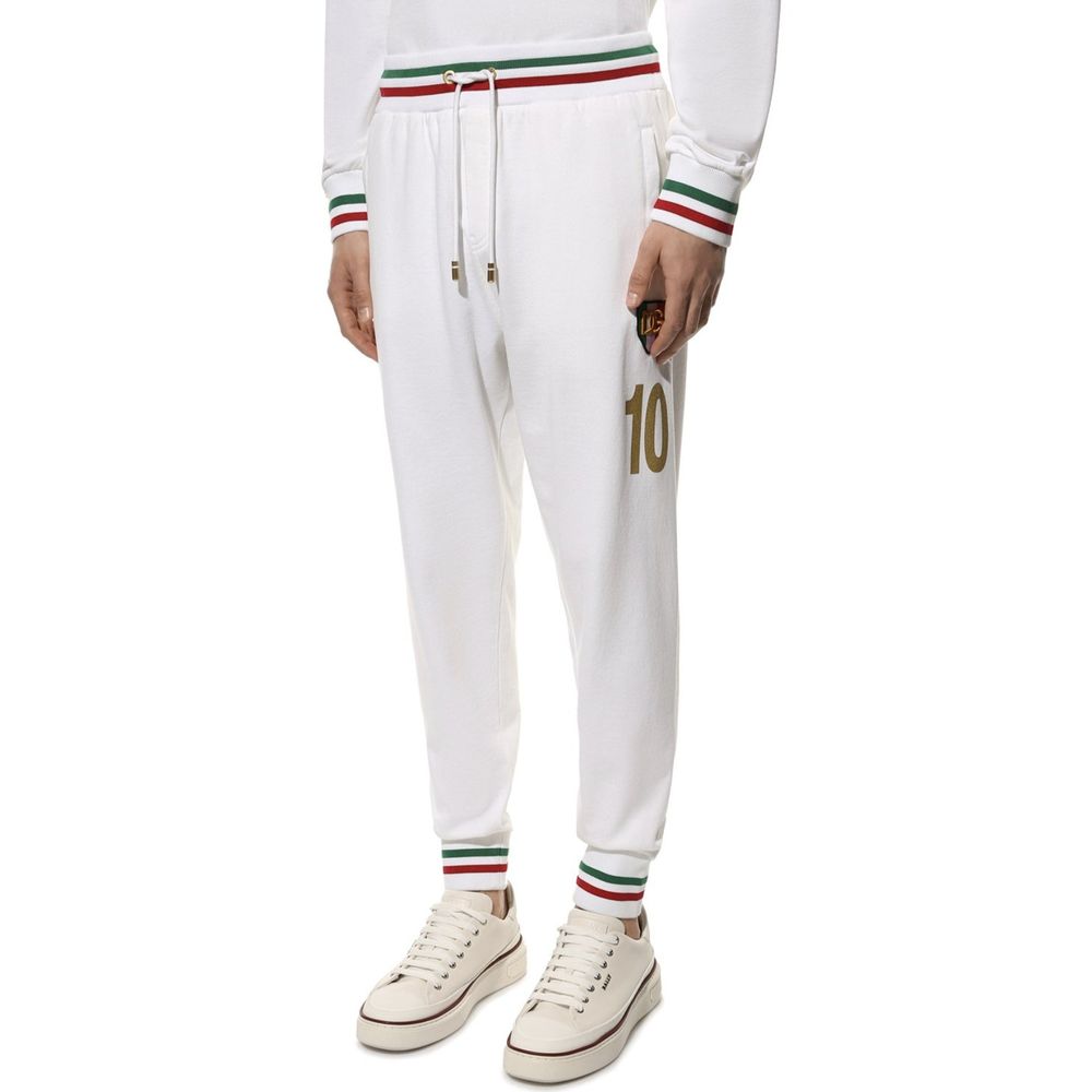 White Cotton Joggers (Workout Pants) - ventzia