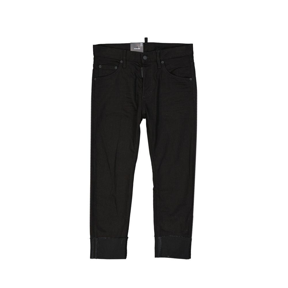 Black Cotton Jeans Denim - ventzia