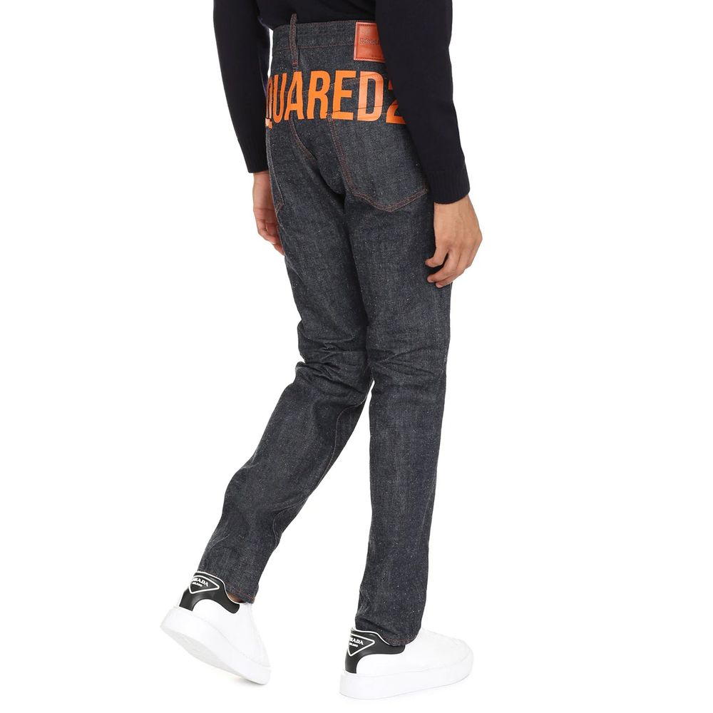 Blue Cotton Skinny Jeans - ventzia