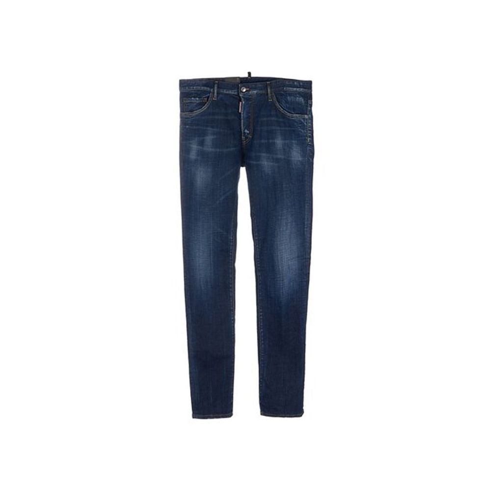 Blue Cotton Skinny Jeans - ventzia