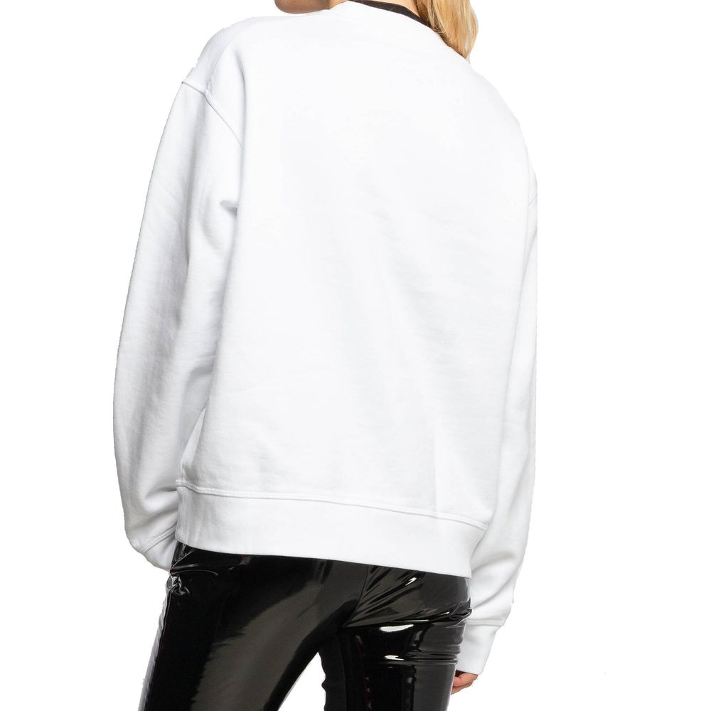 White Cotton Sweatshirt - ventzia