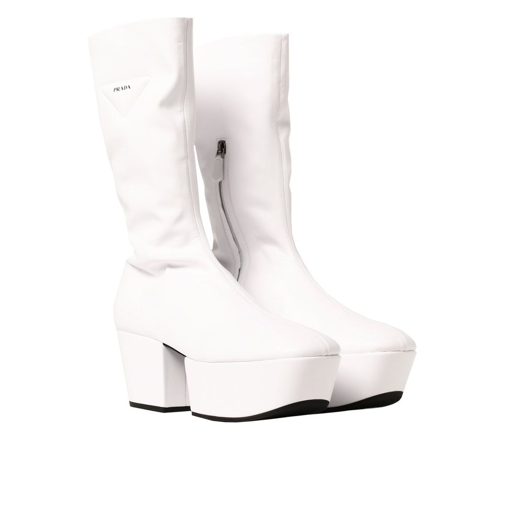 White Polyethylene Boots - ventzia