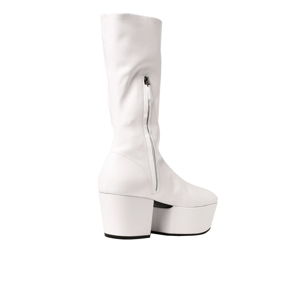 White Polyethylene Boots - ventzia