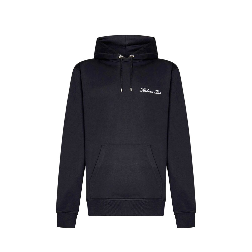 Black Cotton Sweatshirt - ventzia