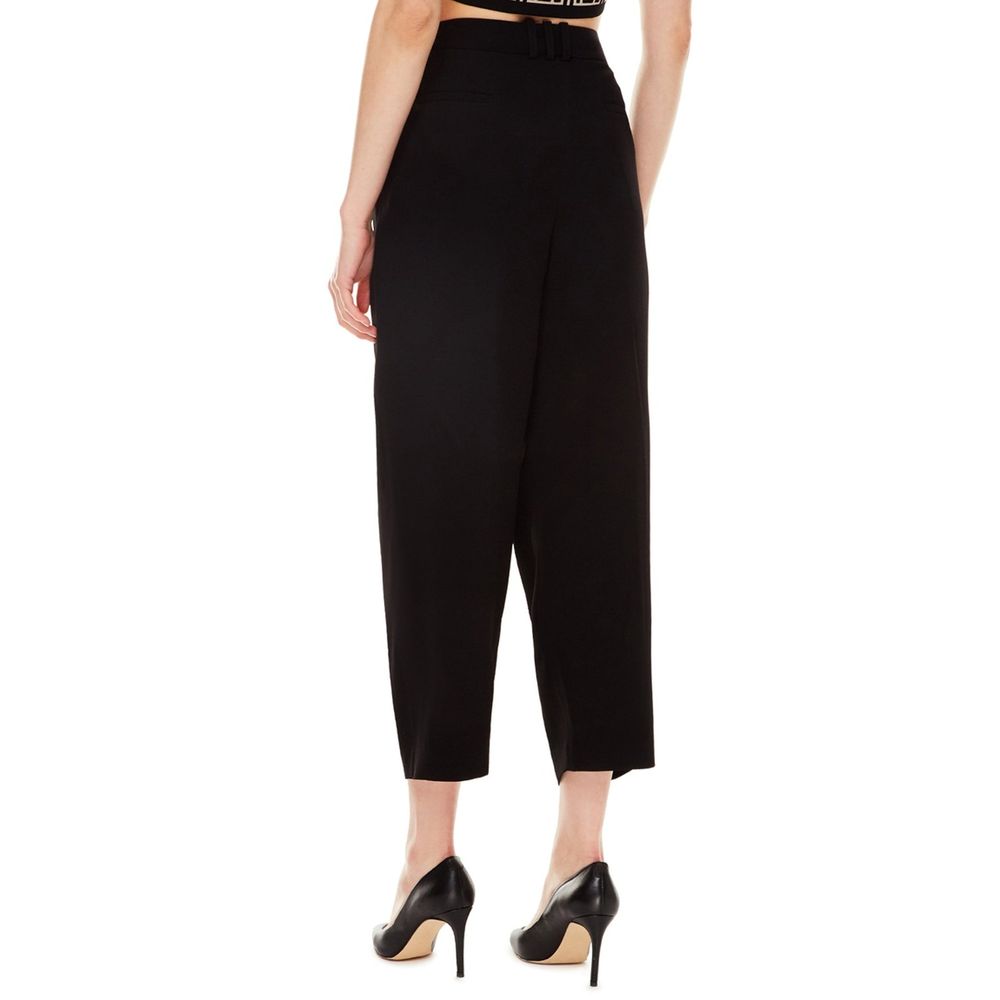 Black Viscose Casual Pants - ventzia