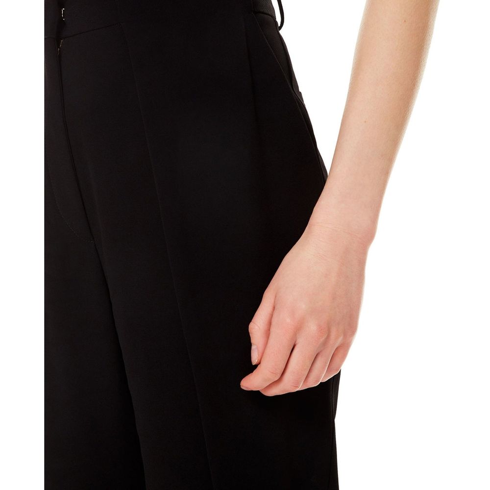 Black Viscose Casual Pants - ventzia
