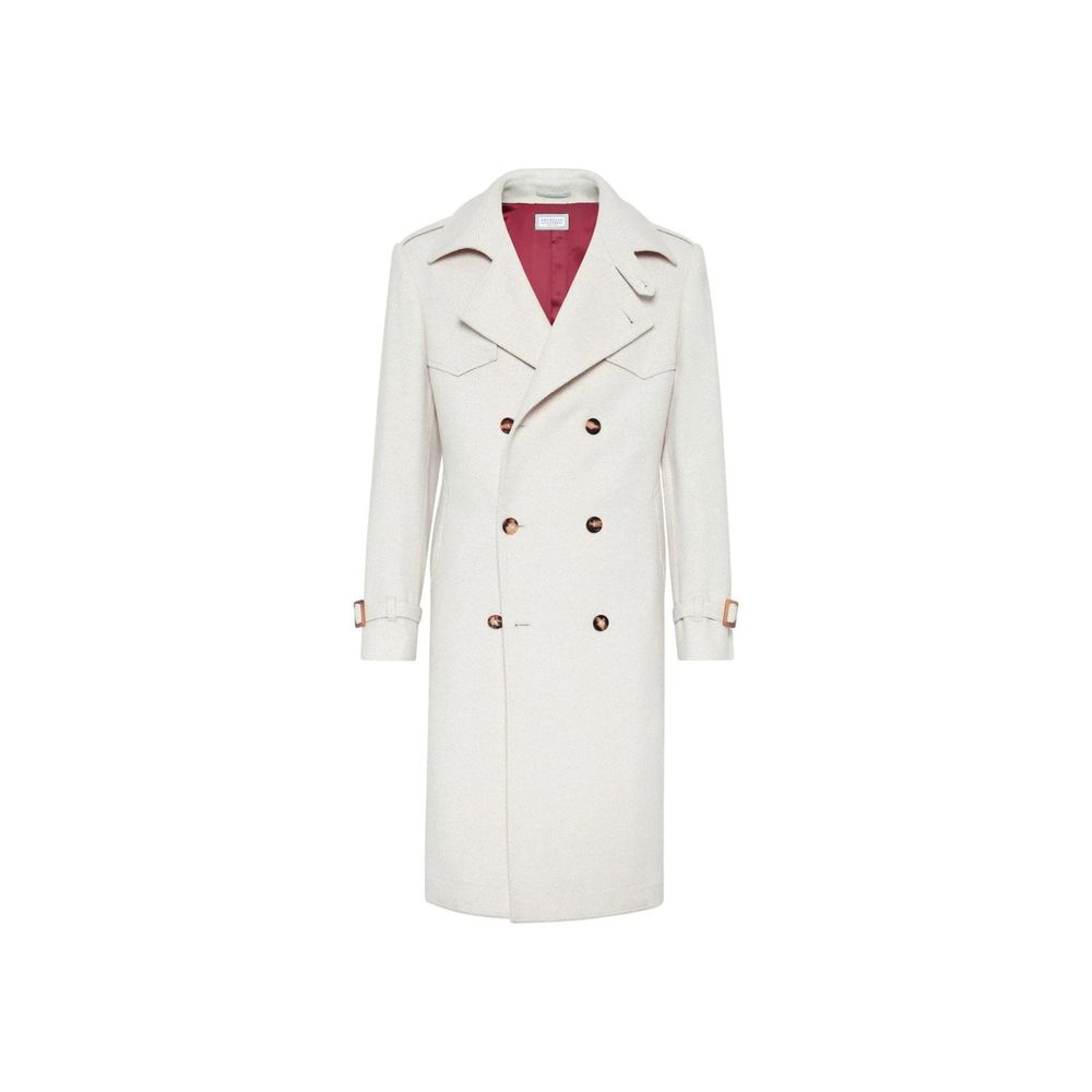 Beige Cashmere Coat - ventzia