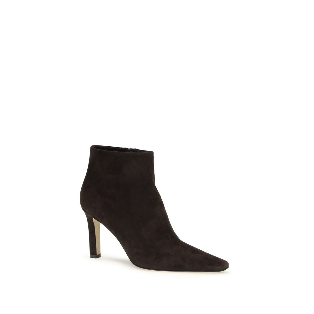 Brown Goatskin Ankle Boots - ventzia