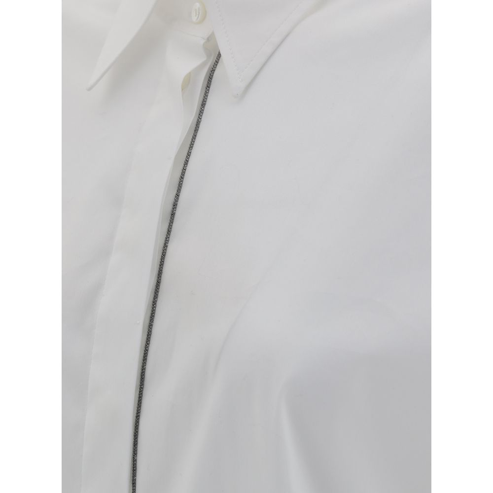 White Cotton Dress Shirt - ventzia