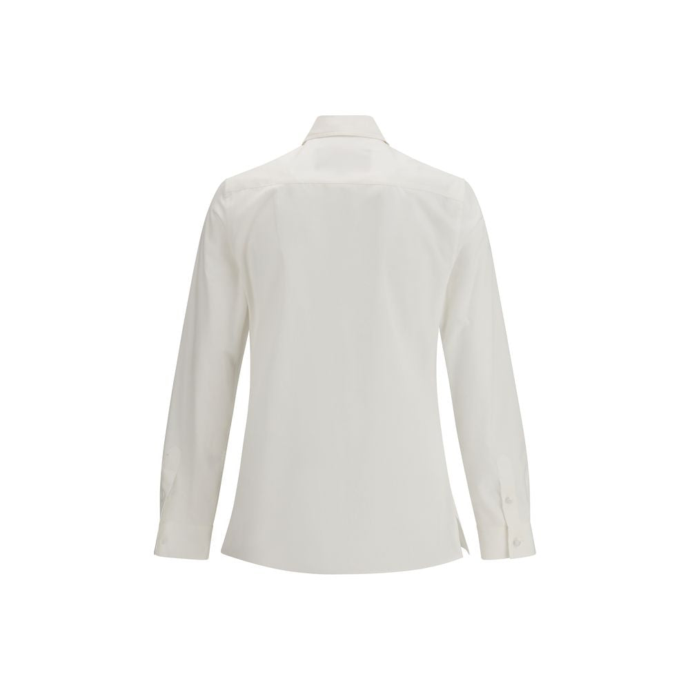 White Cotton Dress Shirt - ventzia