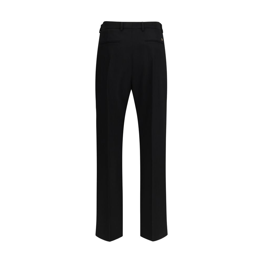 Black Fleece Wool Dress Pants - ventzia