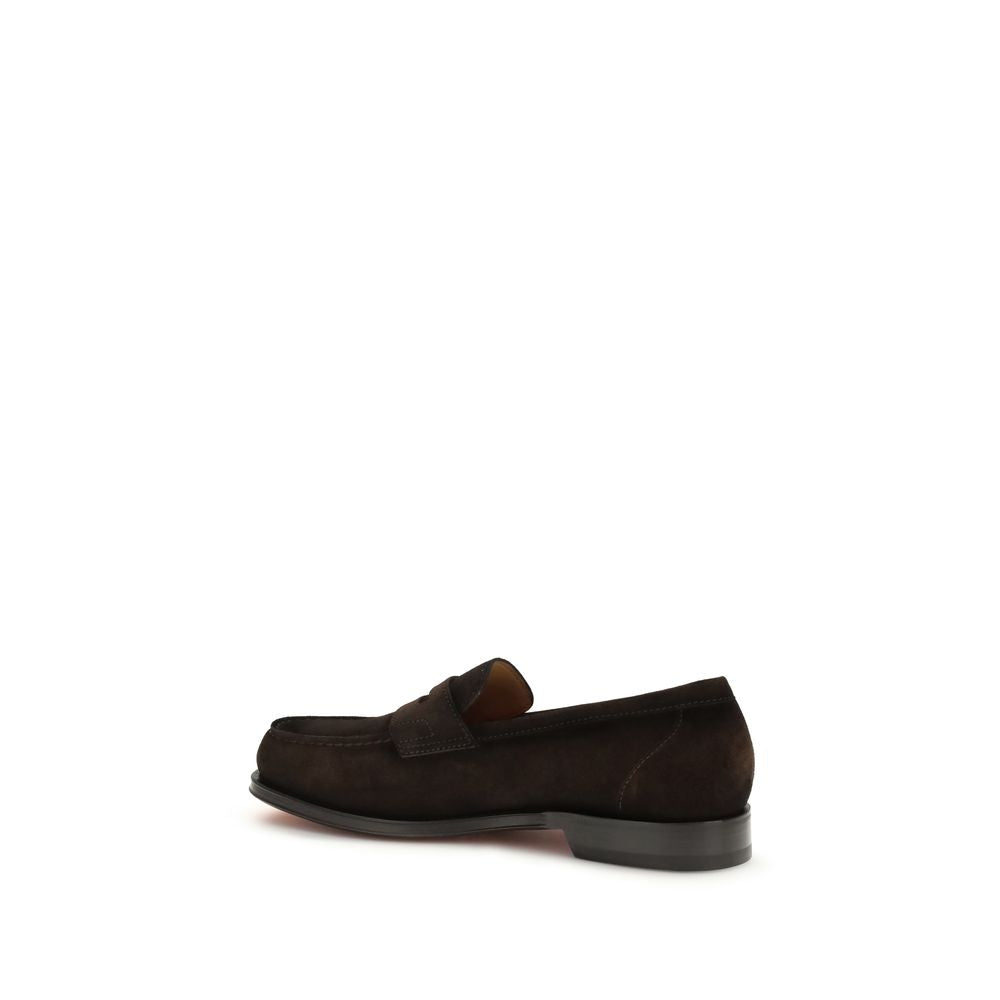 Brown Calf Leather Bos Taurus Slip-On Loafers - ventzia