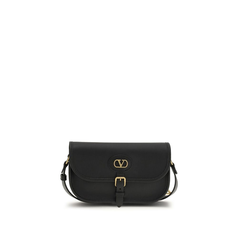 Black Calf Leather Bos Taurus Shoulder Bag - ventzia