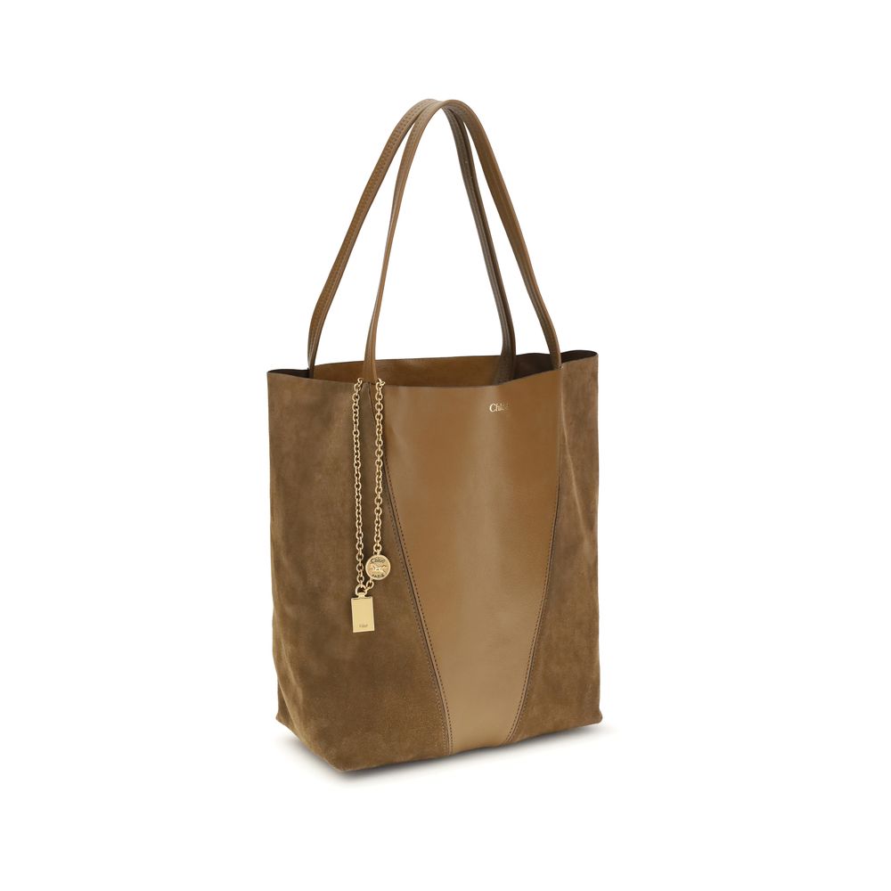 Beige Leather Shoulder Bag - ventzia