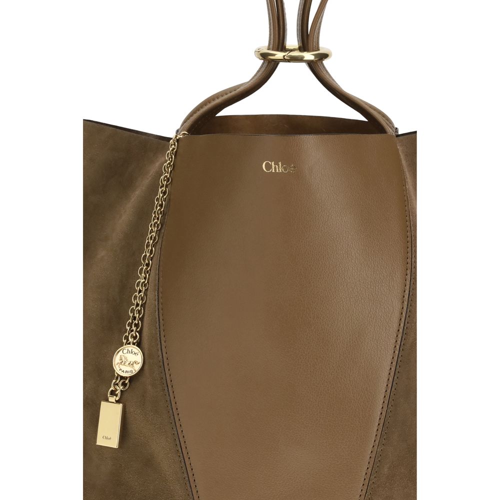 Beige Leather Shoulder Bag - ventzia