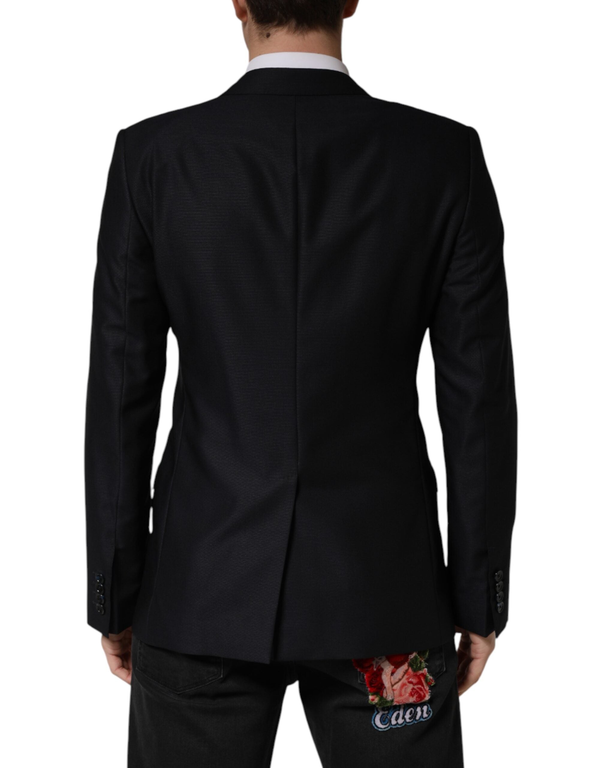 Black MARTINI Single Breasted Jacket Blazer - ventzia