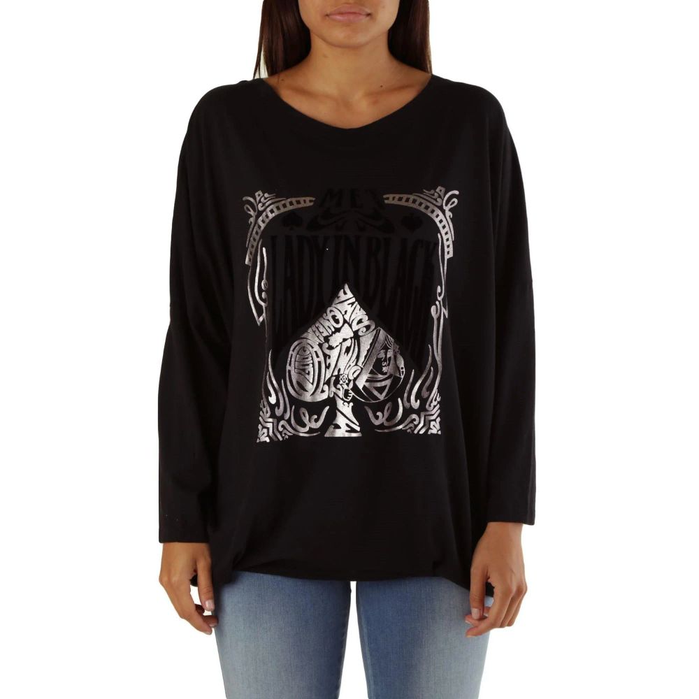 Black Viscose Sweatshirt - ventzia