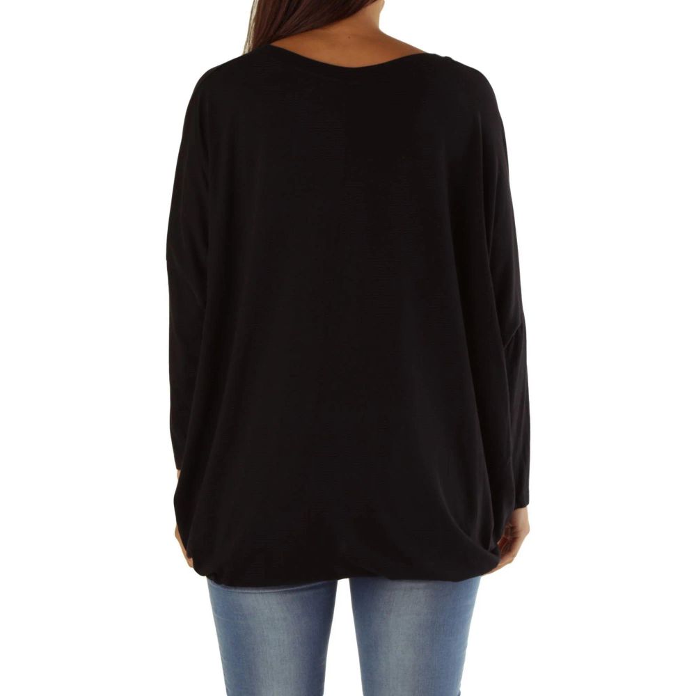 Black Viscose Sweatshirt - ventzia