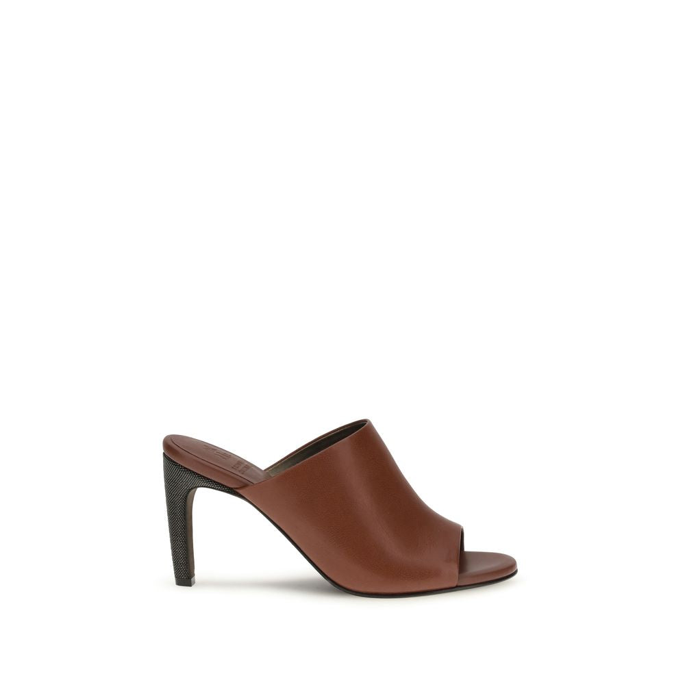 Brown Calf Leather Bos Taurus Sandals - ventzia