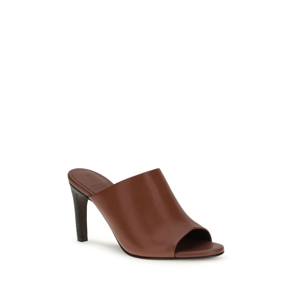 Brown Calf Leather Bos Taurus Sandals - ventzia