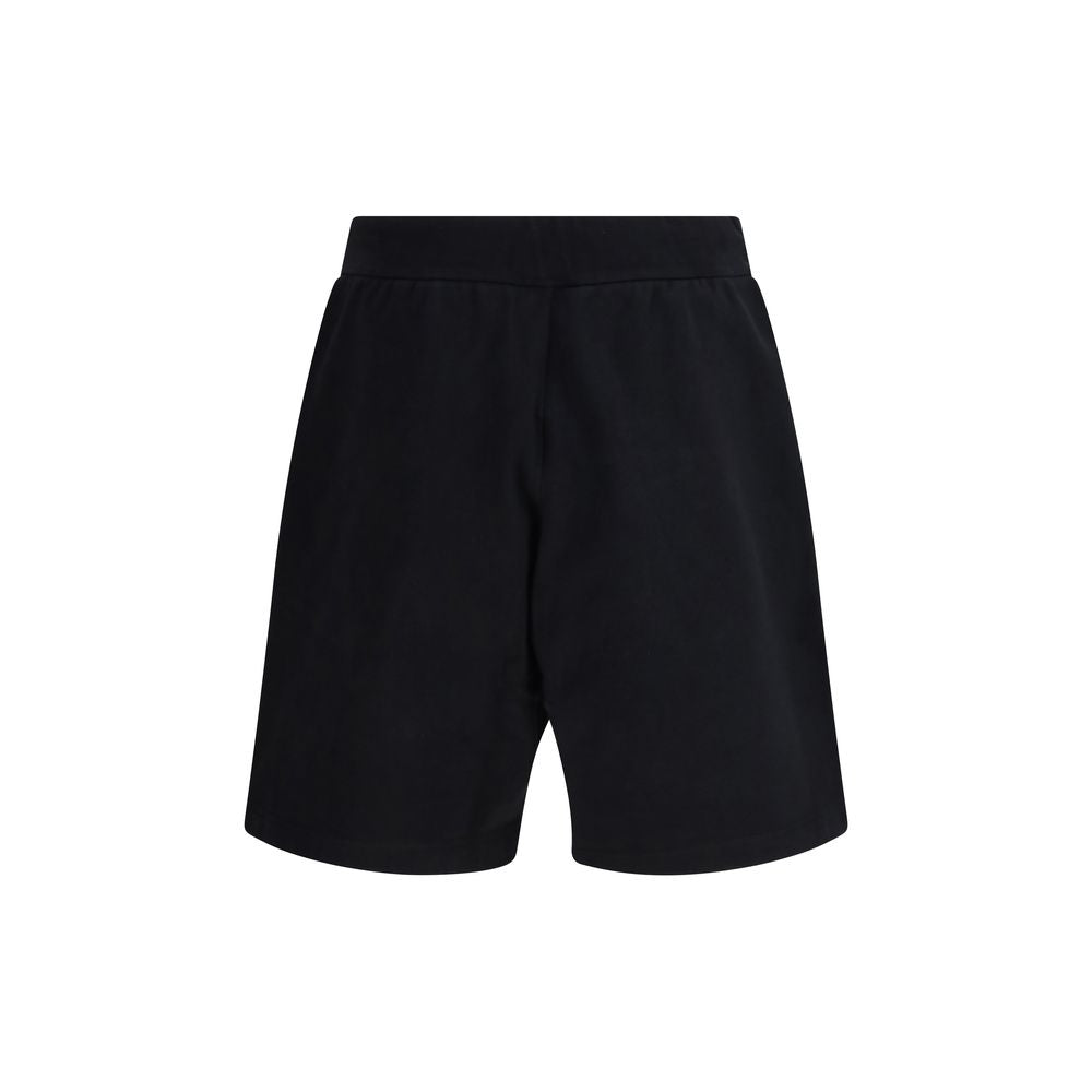 Black Cotton Bermuda Shorts - ventzia