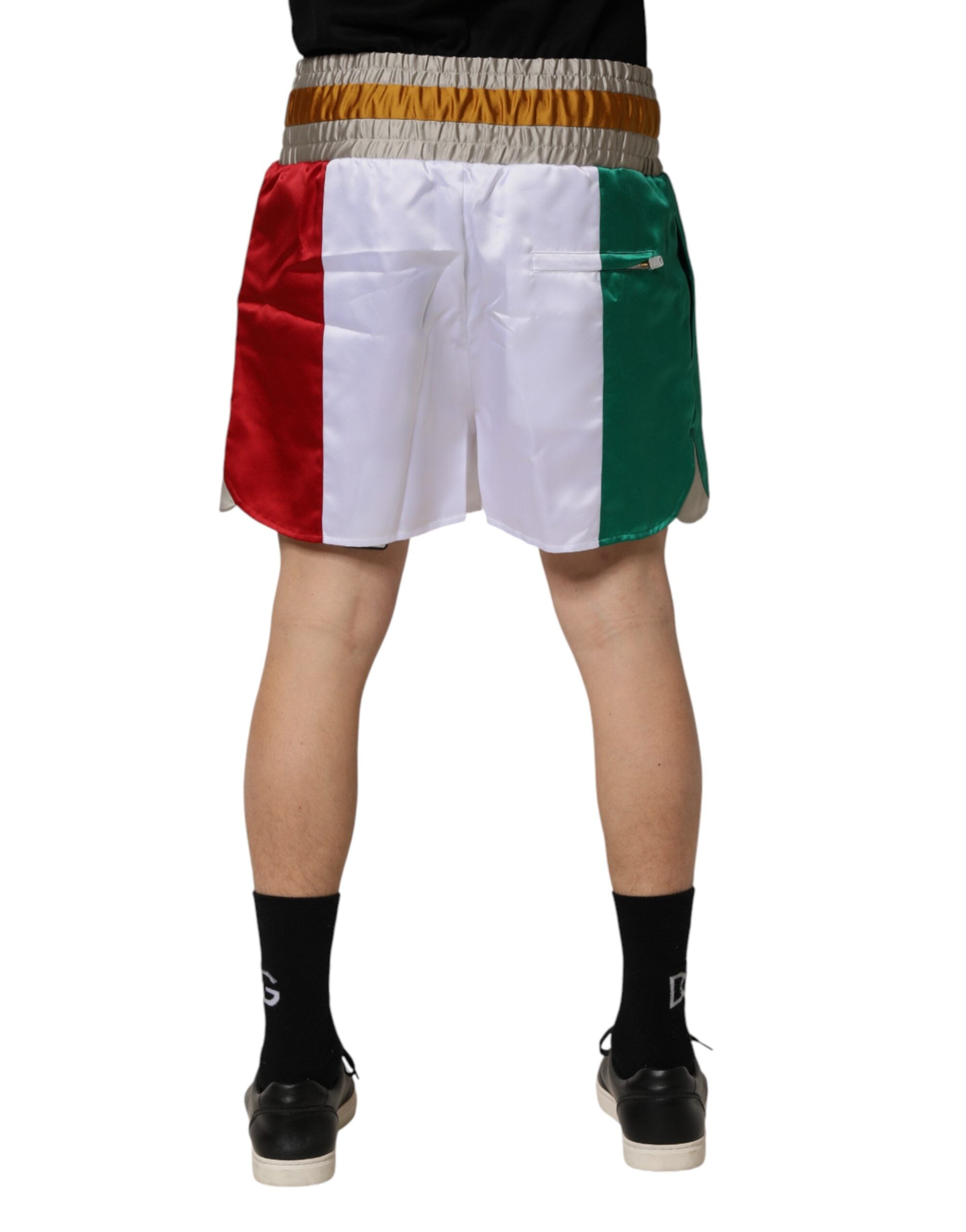 Multicolor Italia Polyester Bermuda Shorts - ventzia