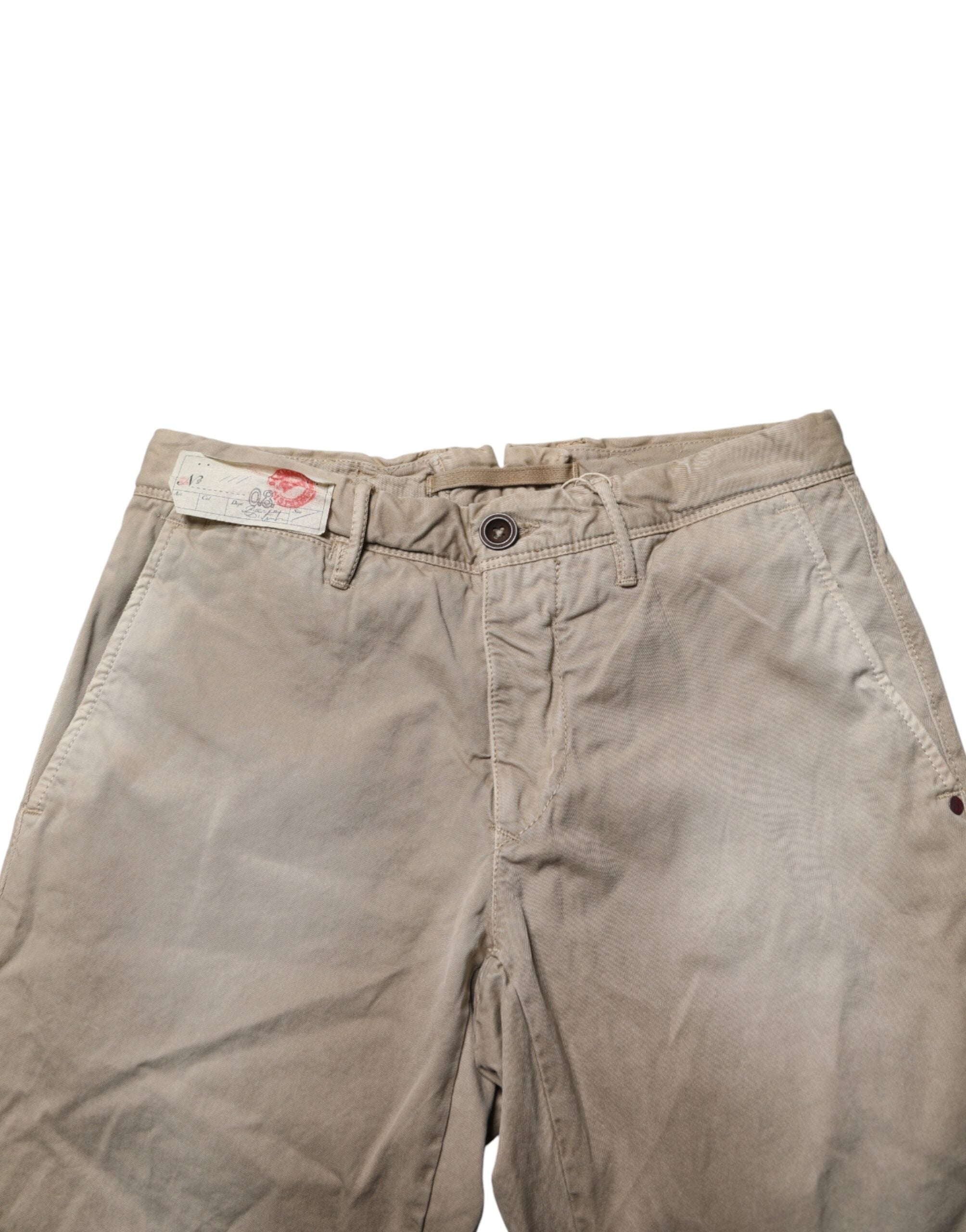 Beige Mid Waist Straight Women Casual Chino Trouser Pants - ventzia