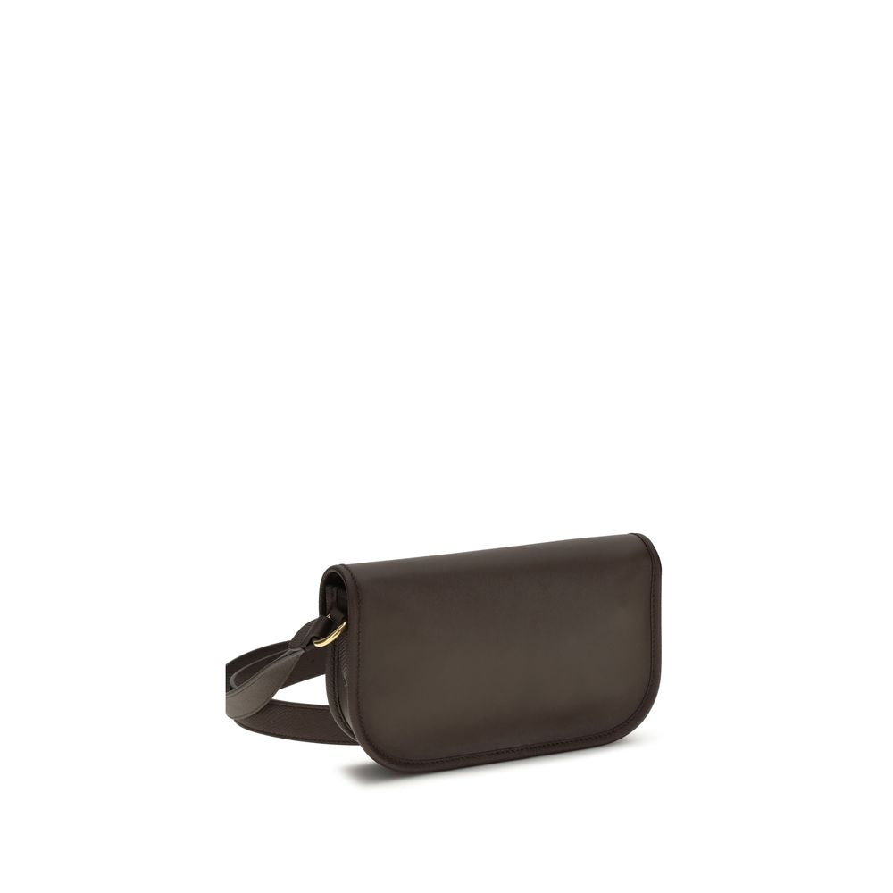 Brown Calf Leather Bos Taurus Shoulder Bag - ventzia