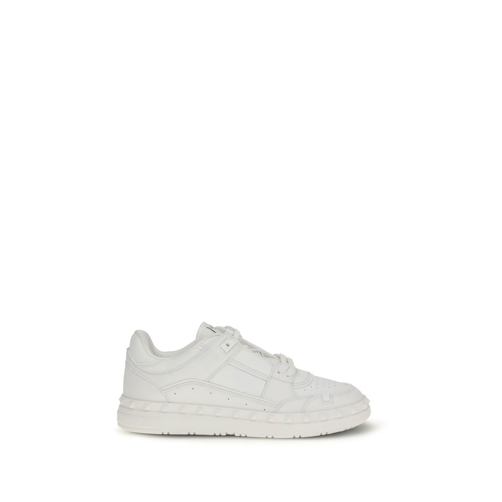 White Calf Leather Bos Taurus Low Top Sneakers - ventzia