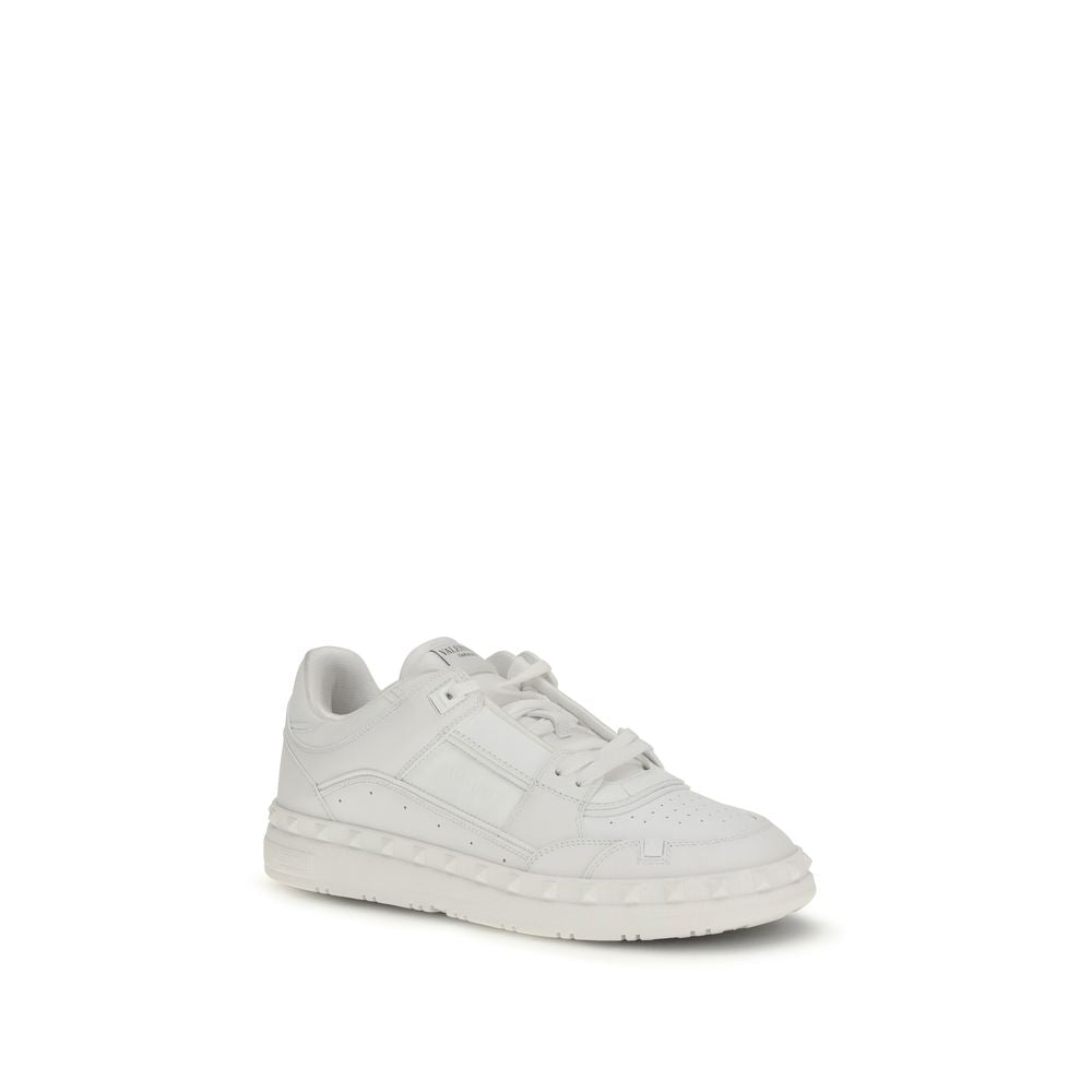 White Calf Leather Bos Taurus Low Top Sneakers - ventzia