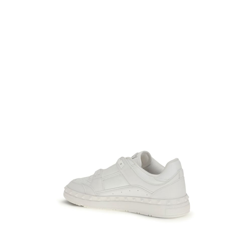 White Calf Leather Bos Taurus Low Top Sneakers - ventzia