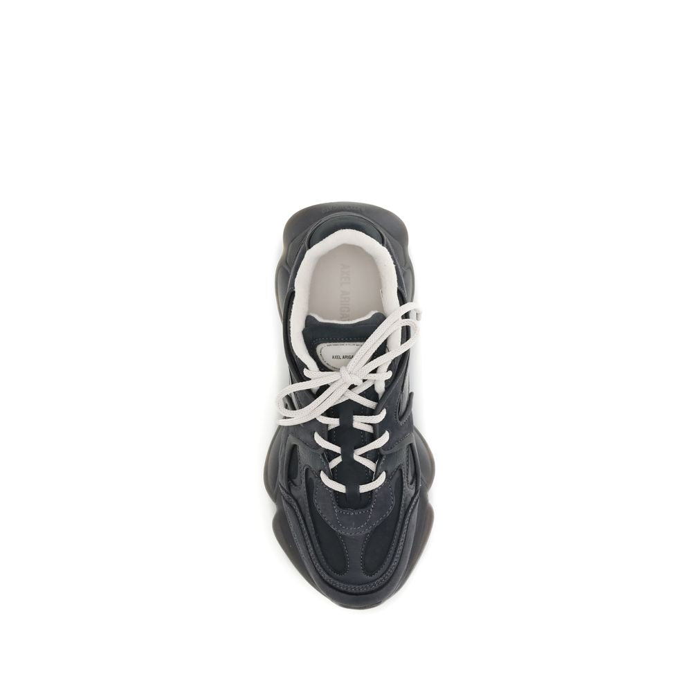 Black Calf Leather Bos Taurus Chunky Sneakers
