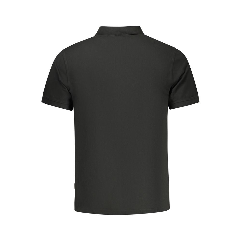 Black Cotton Men's Polo Shirt - ventzia