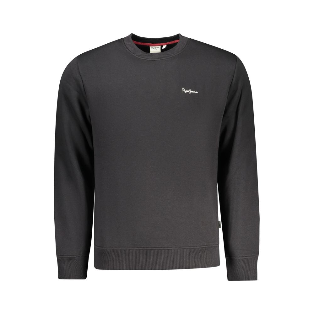Black Polyester Men's Sweatshirt - ventzia