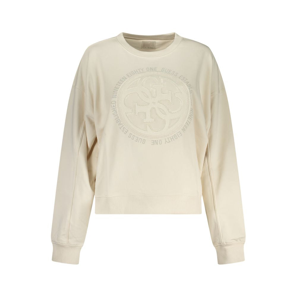 White Cotton Women Sweatshirt - ventzia