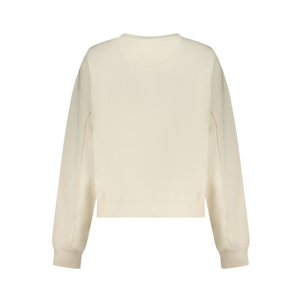 White Cotton Women Sweatshirt - ventzia