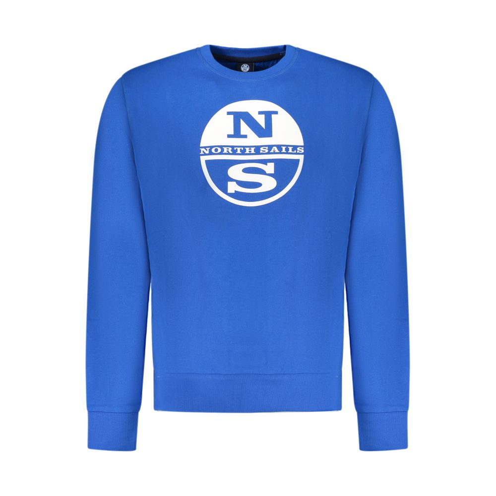 Blue Cotton Men Sweatshirt - ventzia