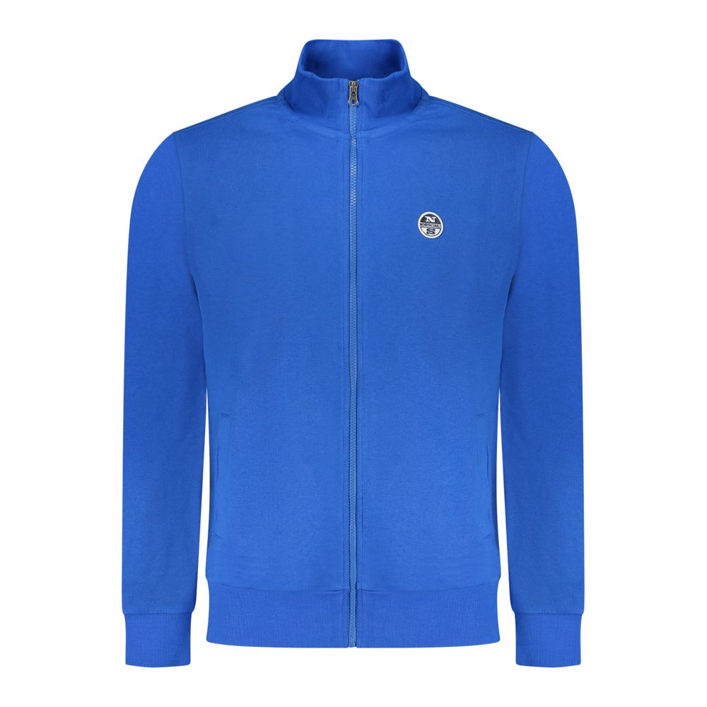Blue Cotton Men Sweatshirt - ventzia
