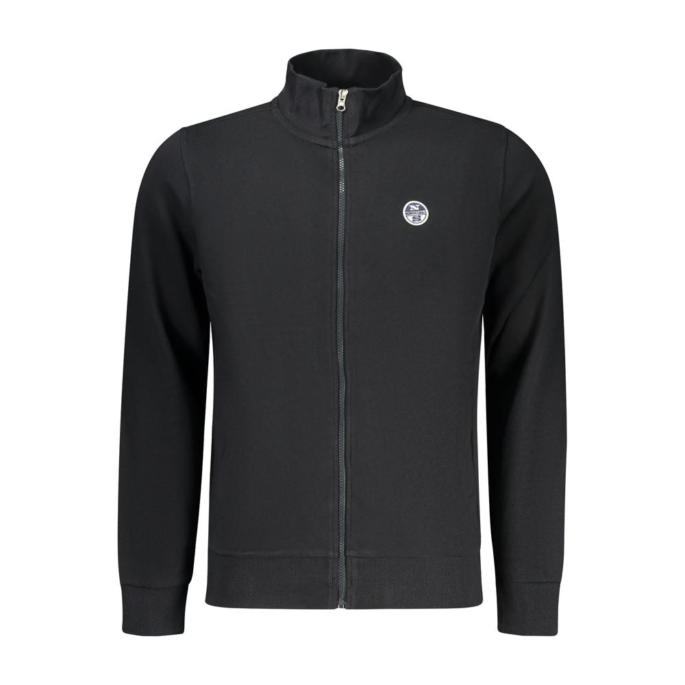 Black Cotton Men Sweatshirt - ventzia
