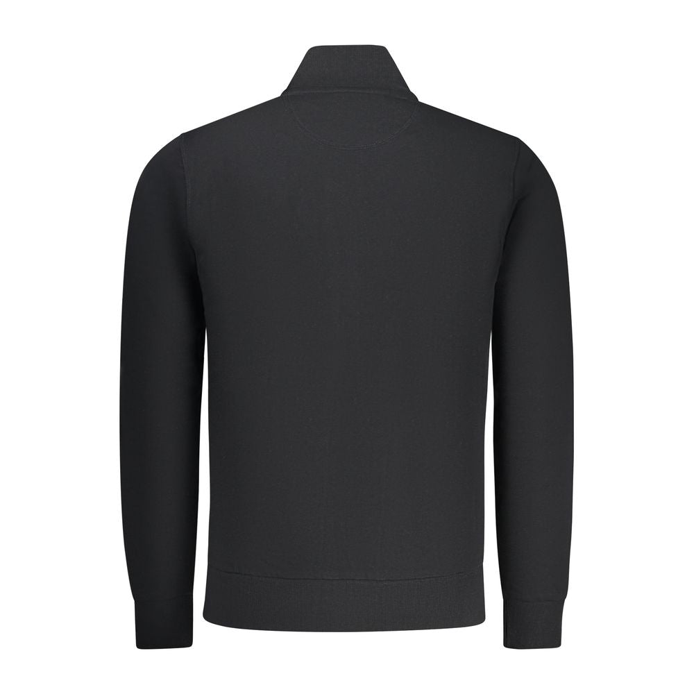 Black Cotton Men Sweatshirt - ventzia