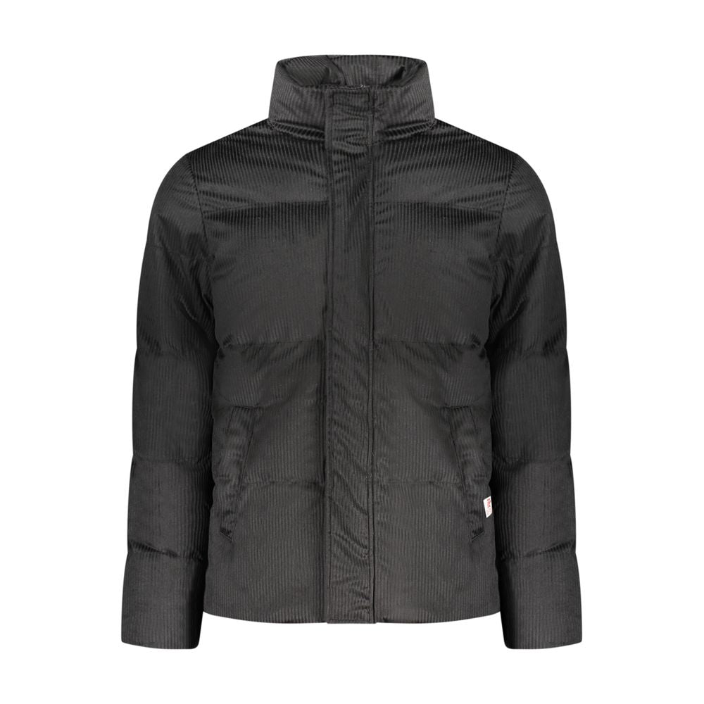 Black Polyester Men's Jacket - ventzia