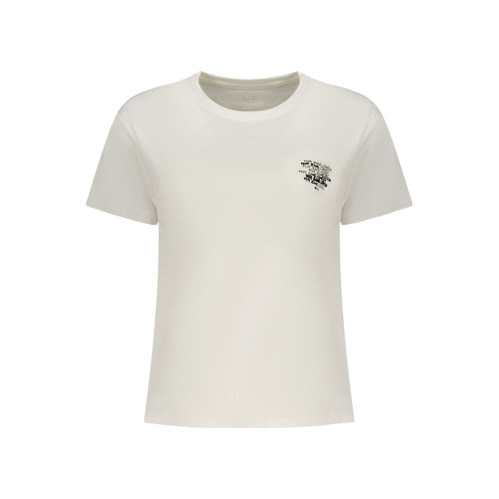 White Cotton Women T-Shirt - ventzia