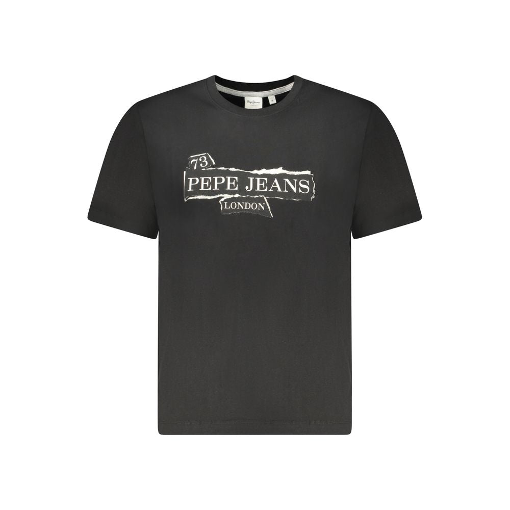 Black Cotton Men's T-Shirt - ventzia