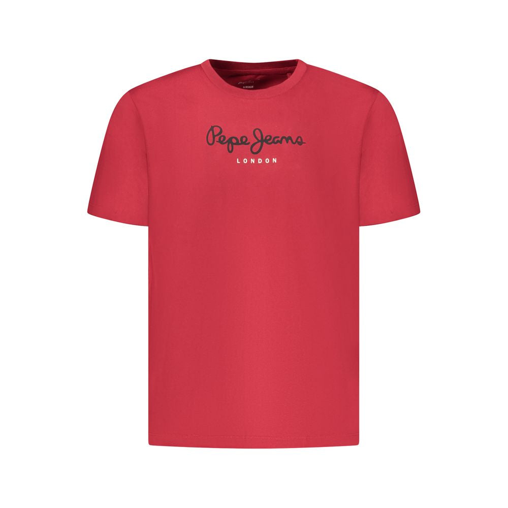 Red Cotton Men T-Shirt - ventzia