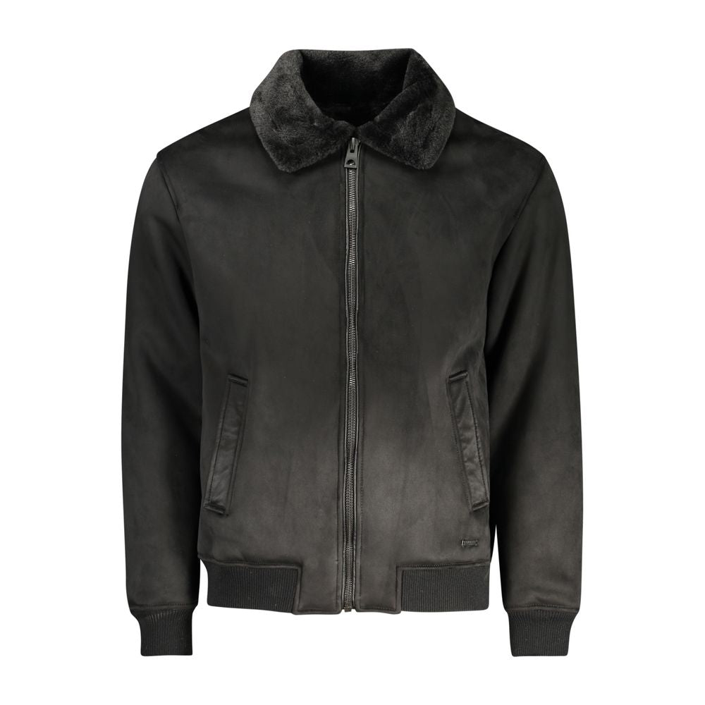 Nero Poliuretano Men Jacket - ventzia