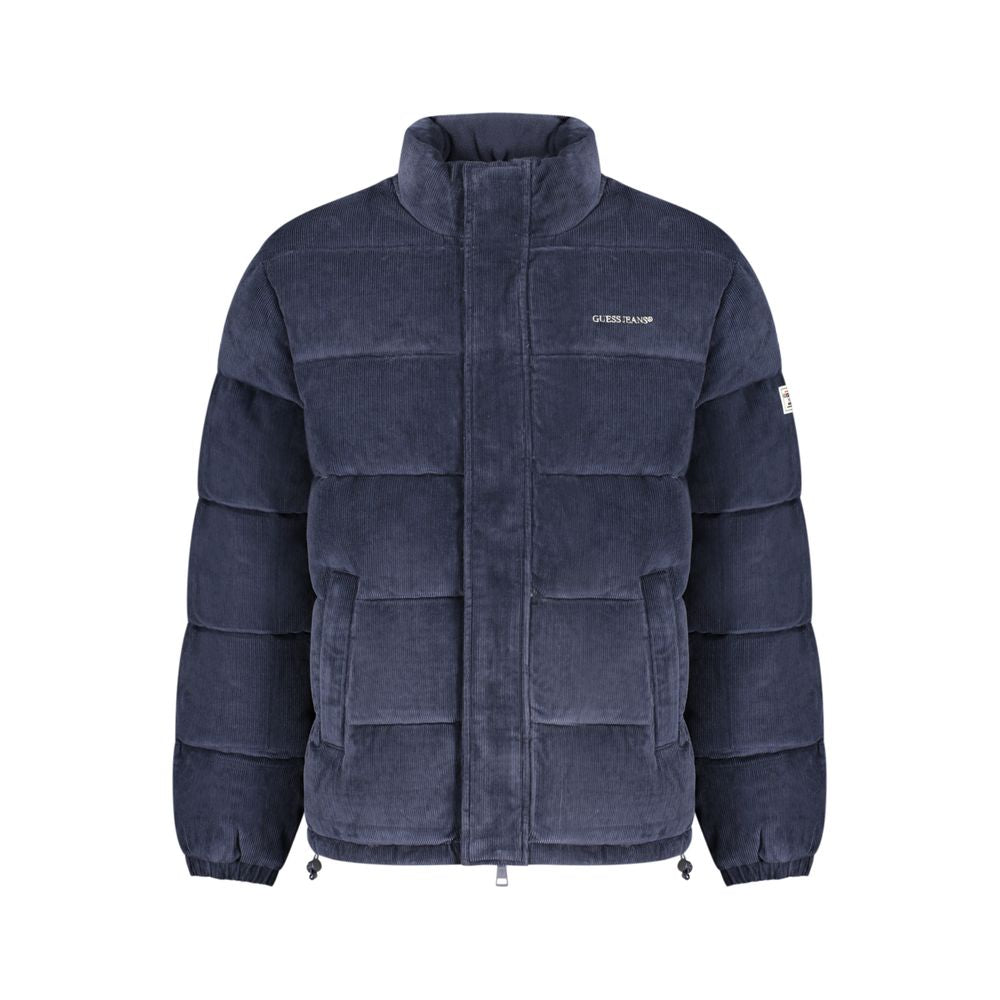 Blue Polyester Men's Jacket - ventzia