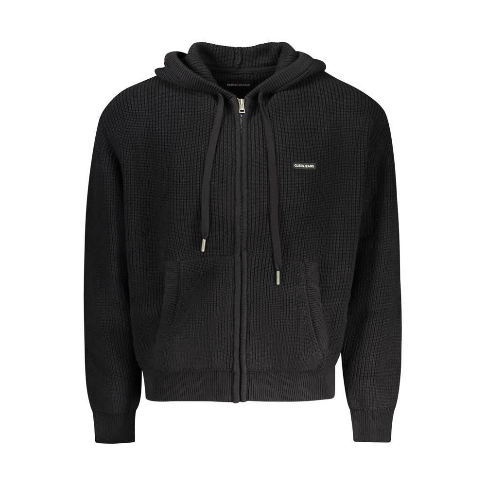 Black Organic Cotton Men's Cardigan - ventzia