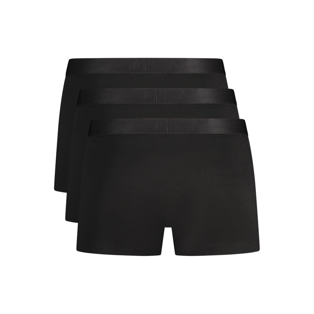 Black Cotton Men's Boxer Shorts - ventzia