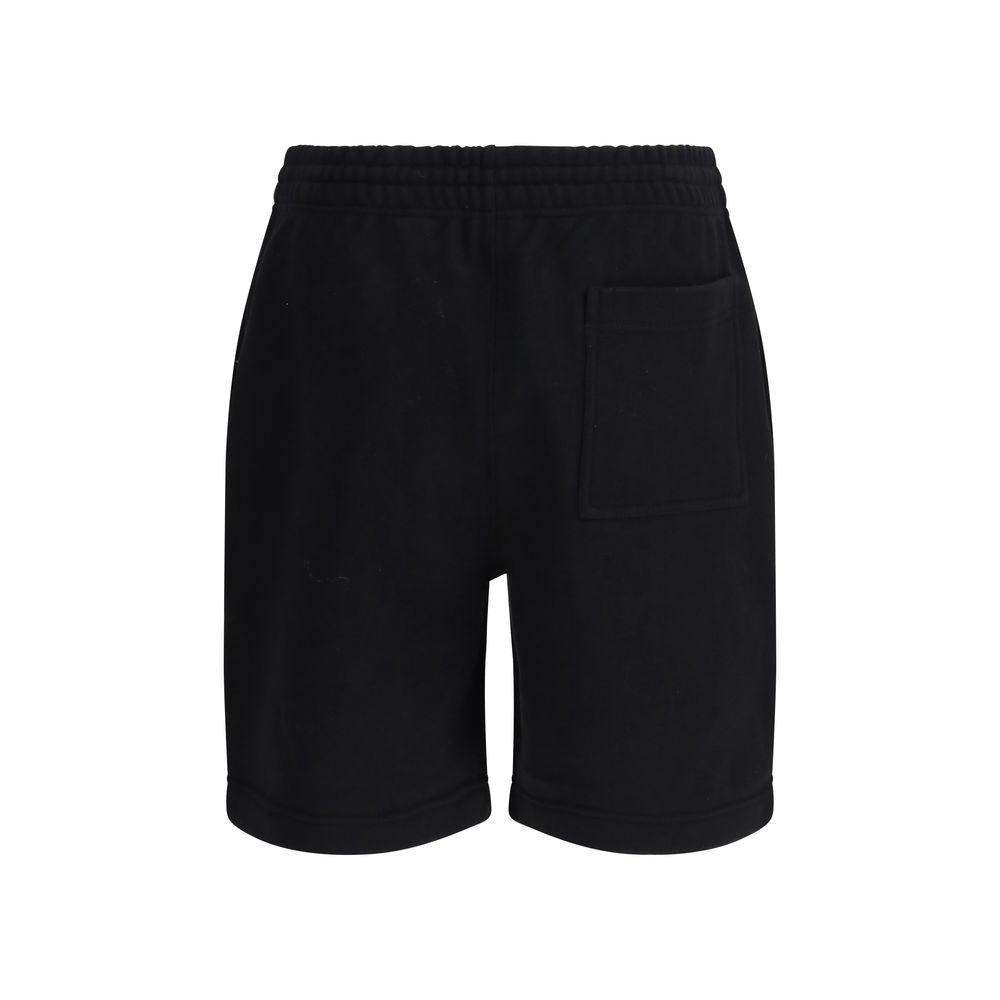 Black Cotton Bermuda Shorts - ventzia