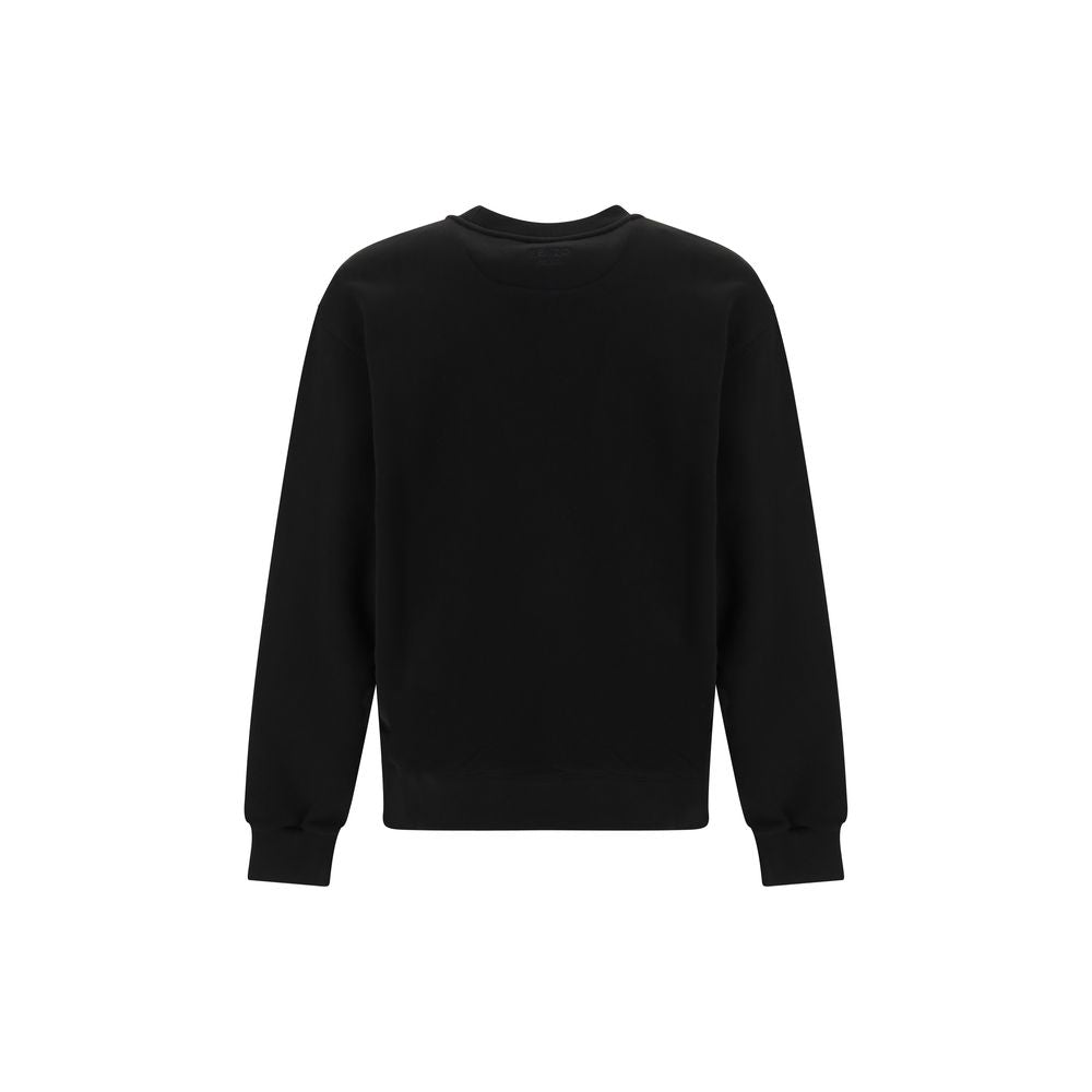 Black Cotton Sweatshirt - ventzia